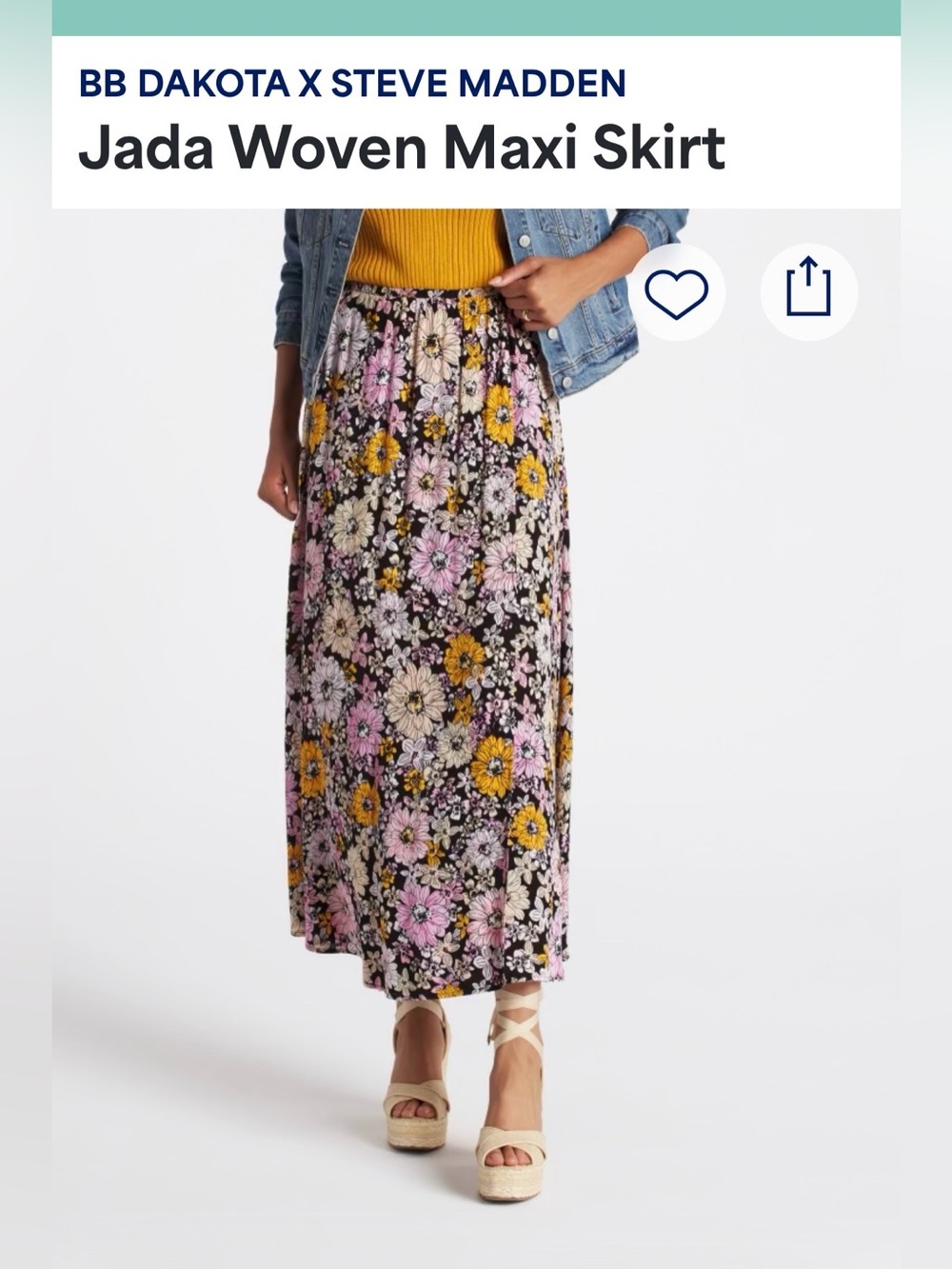 Steve Madden Apparel Jada Woven Maxi Skirt
